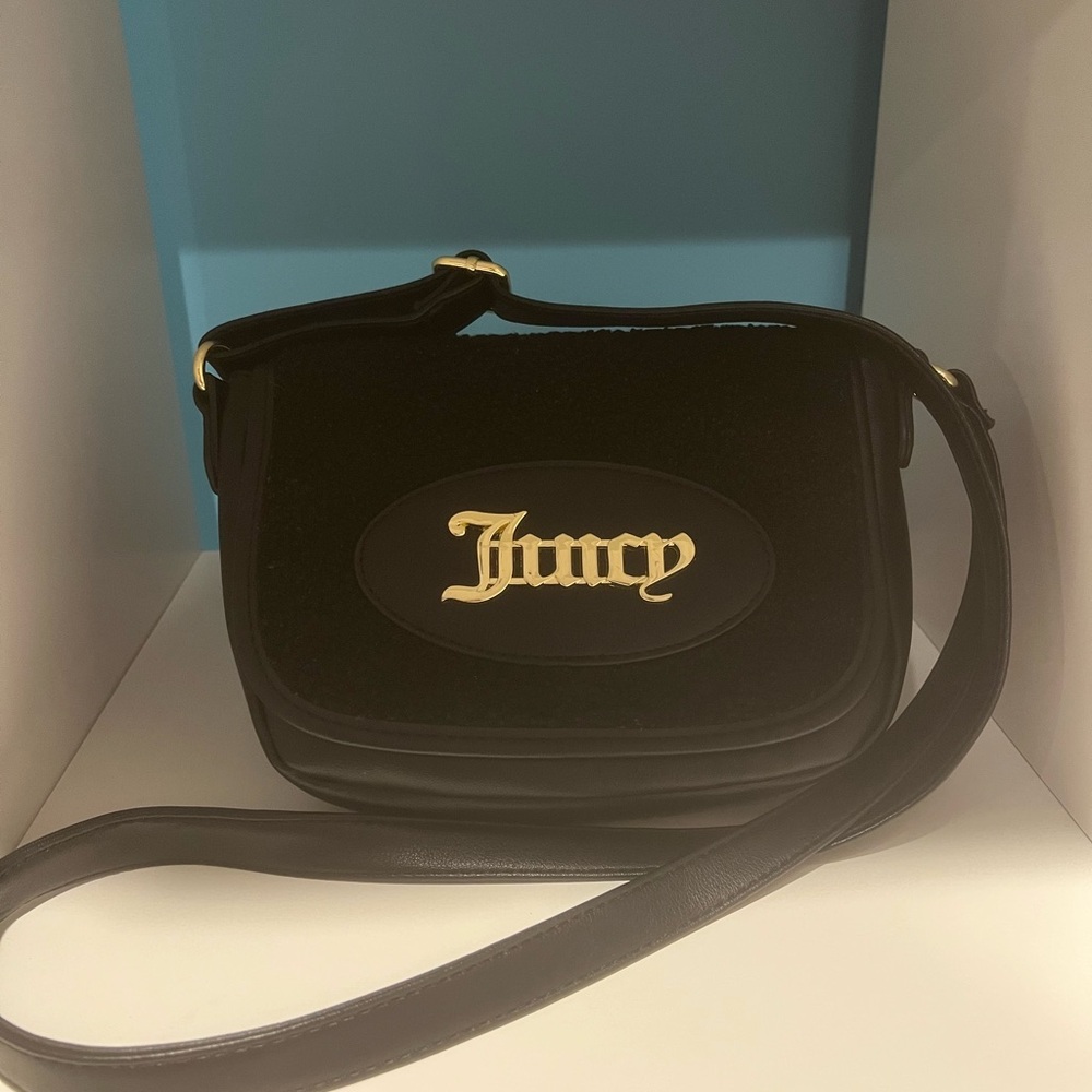 Juicy Couture Black and Gold Crossbody Bag